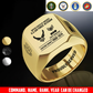 Air Force Command - Personalized US Soldier/Veteran with Name and Rank Engraved Men’s Ring - 1775692803