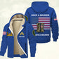 Army Branch - Personalized US Soldier/ Veteran With Name And Rank Hoodie Zip Velvet Coat - 17362944