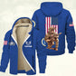 Air Force Badge - Personalized US Soldier/ Veteran With Name And Rank Hoodie Zip Velvet Coat - 17363808