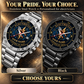 Personalized Electrician Stainless Steel Watch - Heritage Dial - advertising image