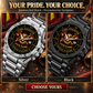 Personalized Fire Fighter Stainless Steel Watch - Heritage Dial - advertising image