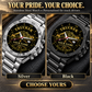 Personalized Trucker Stainless Steel Watch - Heritage Dial - advertising image