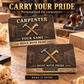 Personalized Carpenter Aluminum Wallet Card - Craft Camo - advertising image