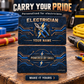 Personalized Electrician Aluminum Wallet Card - Craft Camo - advertising image