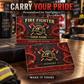 Personalized Fire Fighter Aluminum Wallet Card - Craft Camo - advertising image