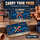 Personalized Plumber Aluminum Wallet Card - Craft Camo - advertising image