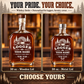 Personalized Logger Whiskey Bottle - Milestone Label - advertising image