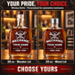 Personalized Mechanic Whiskey Bottle - Milestone Label - advertising image
