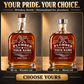 Personalized Plumber Whiskey Bottle - Milestone Label - advertising image