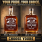 Personalized Trucker Whiskey Bottle - Milestone Label - advertising image