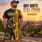 Personalized Excavator Operator T-Shirt and Shorts Set - Split Texture - advertising image
