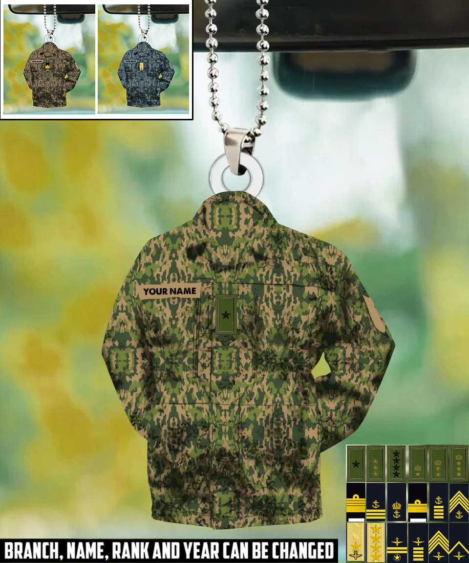 Personalized Sweden Veteran/Soldier Christmas with Name and Rank Ornament Printed - 17318880