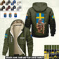 Personalized Sweden Soldier/ Veteran With Name And Rank Hoodie Zip Velvet Coat - 17368992