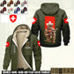 Personalized Swiss Soldier/ Veteran With Name And Rank Hoodie Zip Velvet Coat - 17368992