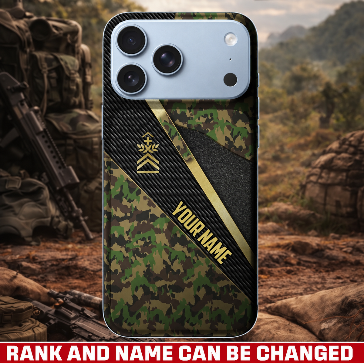 Personalized Swiss Veteran/ Soldier With Rank And Name Camo Phone Case - 17728416