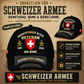 Personalisierte Schweizer Armee Veteranen Mütze mit Namen & Dienstgrad - 1757376005