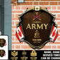 Personalized Rank Name And Year Canadian Soldier/Veterans Camo Cut Metal Sign - Gold Rank - 0102240005