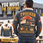 TRK03 Personalized Trucker Freight Moves Forward Sports Sweatshirt square Facebook advertisement