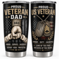 U.S. Marine Coprs - Proud Veteran Dad, Personalized Tumbler With Rank And Name 20OZ Tumbler - 1778544005