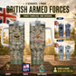 Personalisierter britischer Soldat/Veteranen-Tarnbecher mit Namen und Rang, 40 oz, 3D-Druck – 2401240001