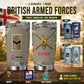 Personalisierter britischer Veteran/Soldat mit Rang und Namen, Camouflage-Becher, komplett bedruckt, 0202240001