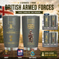 Personalisierter Becher mit Aufschrift „UK Veteran/Soldat“ mit Rang, Jahr und Namen – 11062401QA