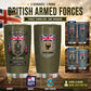 Personalized UK Veteran/ Soldier With Rank And Name Camo Tumbler - 17727552