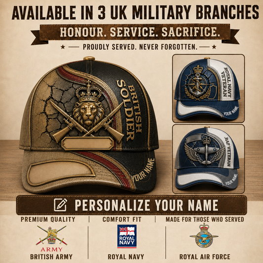 Personalized Name UK Soldier/Veterans All Over Printed Baseball Cap - QK1779667218