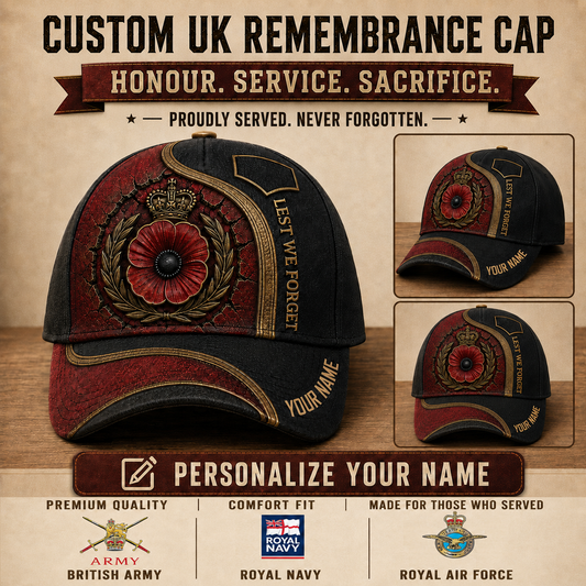 Personalized Name UK Soldier/Veterans All Over Printed Baseball Cap - QK1779667220