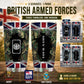 Personalized UK Veteran/ Soldier With Rank And Name Camo Tumbler - 1757289603