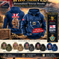 Personalisierter Vintage-Kapuzenpullover mit britischem Soldaten-/Veteranen-Print – 27062401QA