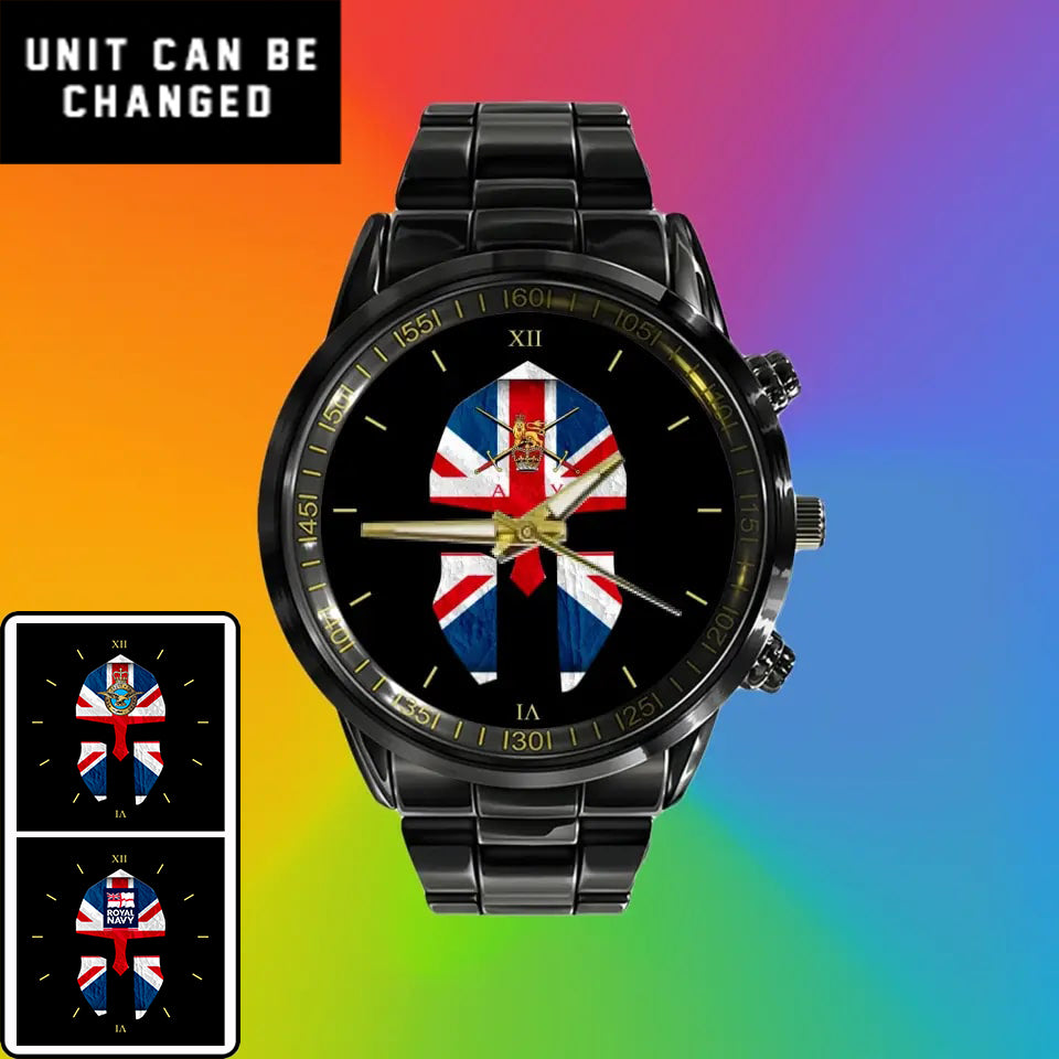 UK Soldier/ Veteran Black Stainless Steel Watch - 17116704
