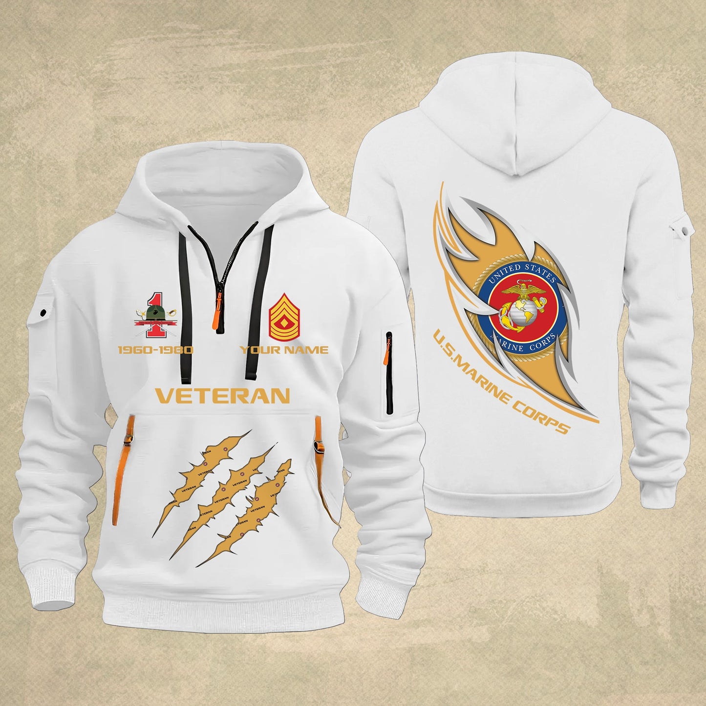 Marines Battalions - Personalized US Soldier/ Veteran With Name And Rank Zip Hoodie Multicolor - 17361216