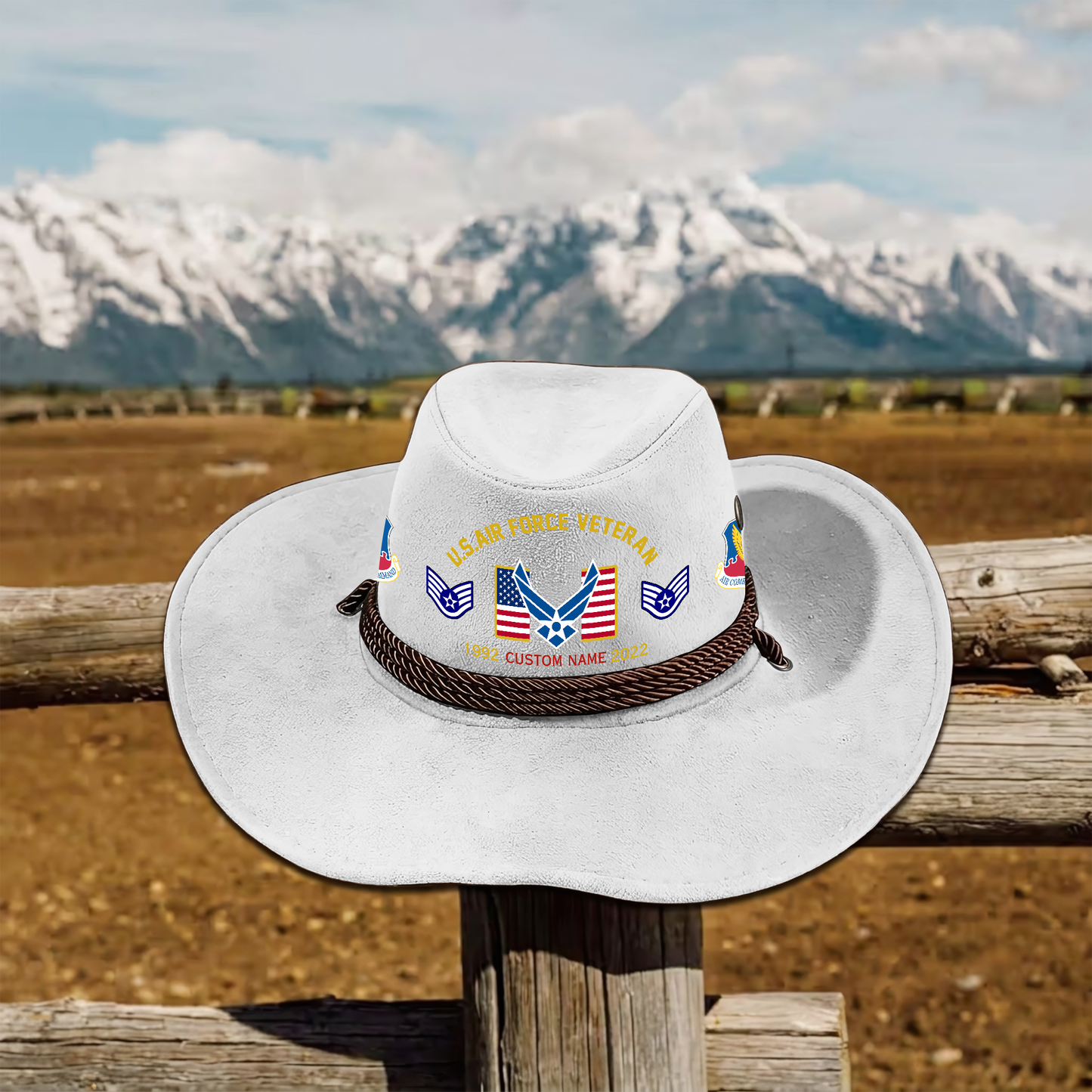 Air Force Command - Personalized US Soldier/ Veteran With Rank, Name and Year Cowboy Hat - 17756064
