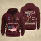 Army Division - Personalized America 250 Years Zip Hoodie Multicolor, Custom U.S. Soldier Branch Hoodie, Happy Independence Day, 4th Of July Zip Hoodie - 1769040002