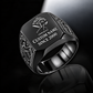 Arborist Signature Crest ring in Black, showing CUSTOM NAME and SINCE 2000