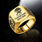 Arborist Signature Crest ring in Gold, showing CUSTOM NAME and SINCE 2000