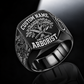 Arborist Bold Lettering ring in Black, showing CUSTOM NAME and SINCE 2000