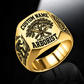 Arborist Bold Lettering ring in Gold, showing CUSTOM NAME and SINCE 2000
