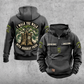 Arborist Walk the Walk Badge Vintage Hoodie in Dark Gray, front and back views with sample chest text CUSTOM NAME and SINCE 2000, curved back banners, tree and boots artwork, sleeve motifs and plain lower pouch.