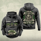 Arborist Heritage Crest Vintage Hoodie in Dark Gray, front and back views with sample chest text CUSTOM NAME and SINCE 2000, ornate arborist back crest, tree-and-rope chest graphics and lower brush-stroke motif.