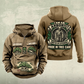 Arborist Heritage Crest Vintage Hoodie in Kaki, front and back views with sample chest text CUSTOM NAME and SINCE 2000, ornate arborist back crest, tree-and-rope chest graphics and lower brush-stroke motif.