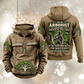 Arborist Skills and Pride Vintage Hoodie in Kaki, front and back views with sample text CUSTOM NAME and SINCE 2000, living-tree artwork and sleeve symbols.