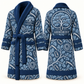 Personalized Arborist Bathrobe blue front and back