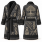 Personalized Arborist Bathrobe - Blueprint Workshop slate front and back view
