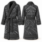 Personalized Arborist Bathrobe - Contour Lines slate front and back view