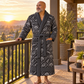Personalized Arborist Bathrobe - Diamond Emblems lifestyle view
