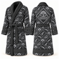 Personalized Arborist Bathrobe - Diamond Emblems slate front and back view
