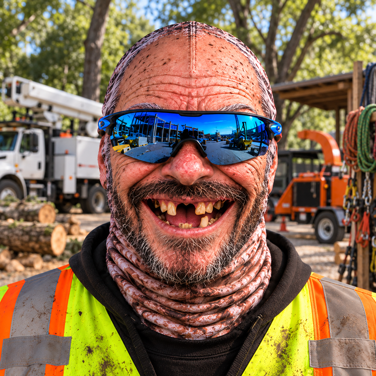 Arborist funny face balaclava - Style 2