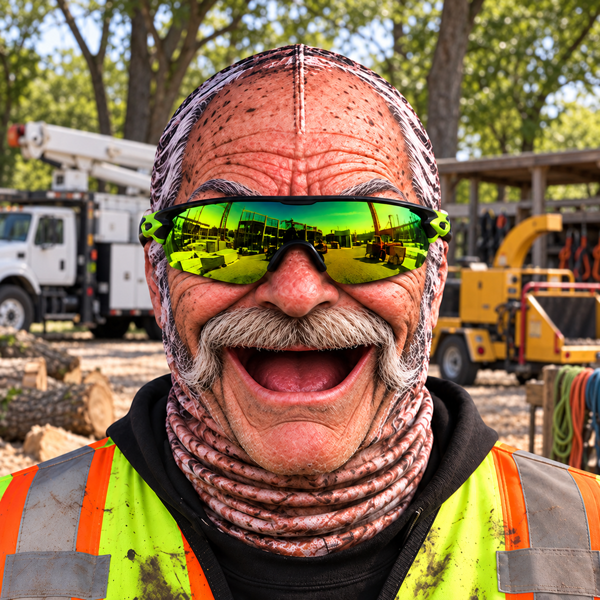Arborist funny face balaclava - Style 5
